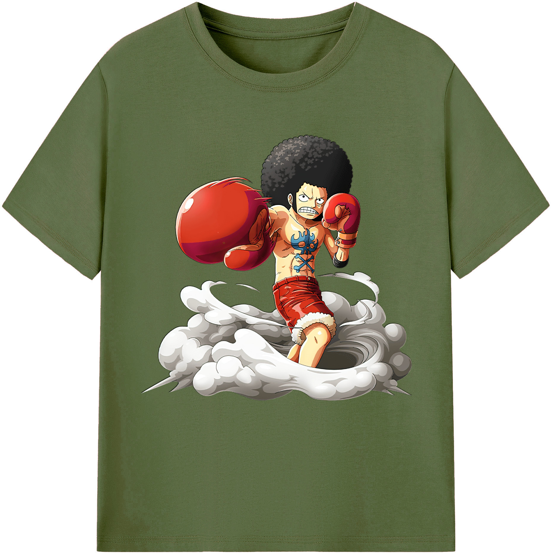 ワンピース モンキー・D・ルフィ ONE PIECE Monkey D. Luffy 綿100％半袖Tシャツ（フロントプリント）